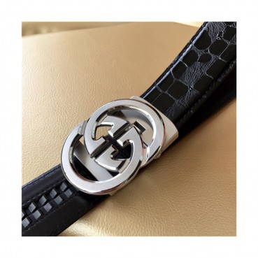 Gucci 2021 Men's Leather Belt,3.5cm,GUBT0181 - 구찌 2021 남성용 레더 벨트,3.5cm,블랙