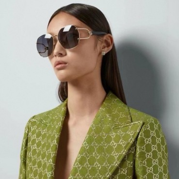 구찌 여성 프리미엄 메탈 프레임 선글라스 - Gucci Womens Premium Metal Frame Sunglasses 