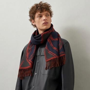 에르메스 남성 트렌디 머플러 - Hermes Mens Trendy Muffler 