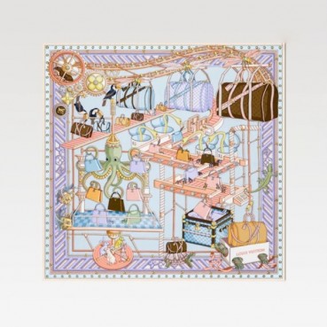 루이비통 여성 실크 스카프 - Louis vuitton Womens Silk Scarf 