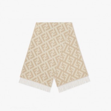 펜디 여성 FF 머플러 - Fendi Womens Beige Muffler 