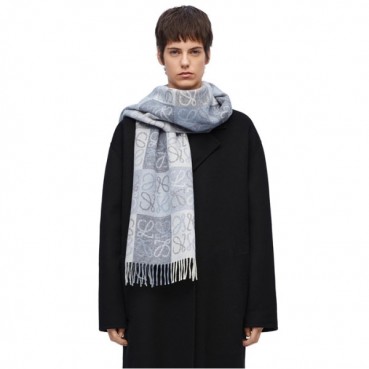 로에베 남/녀 그레이 머플러 - Loewe Unisex Gray Muffler 