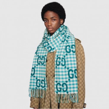 구찌 여성 블루 머플러 - Gucci Womens Blue Muffler 