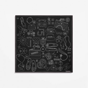 샤넬 여성 블랙 스카프 - Chanel Womens Black Scarf 