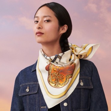 에르메스 여성 화이트 스카프 - Hermes Womens White Scarf 