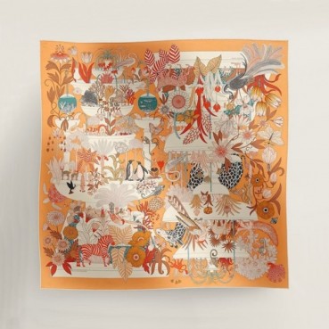에르메스 여성 오렌지 스카프 - Hermes Womens Orange Scarf 