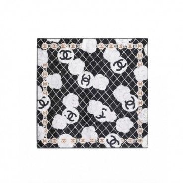 샤넬 여성 까멜리아 스카프 - Chanel Womens Black Scarf 