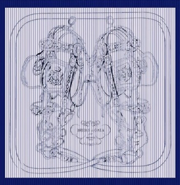 에르메스 여성 네이비 스카프 - Hermes Womens Navy Scarf 