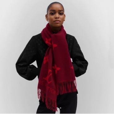 루이비통 여성 레드 머플러 - Louis vuitton Womens Red Muffler 