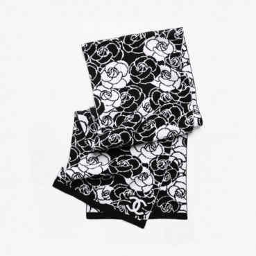 샤넬 여성 블랙 머플러 - Chanel Womens Black Muffler 
