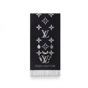 루이비통 여성 블랙 머플러 - Louis vuitton Womens Black Muffler 