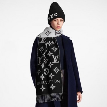 루이비통 여성 블랙 머플러 - Louis vuitton Womens Black Muffler 