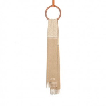 로에베 남/녀 카멜 머플러 - Loewe Unisex Camel Muffler 