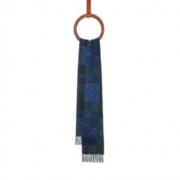 로에베 남/녀 블루 머플러 - Loewe Unisex Blue Muffler 