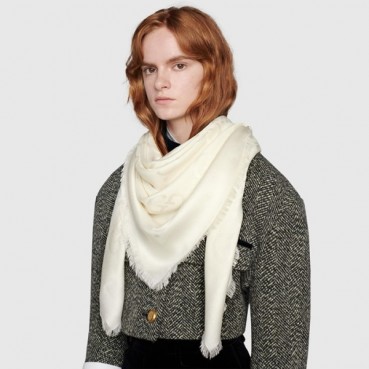 구찌 여성 화이트 스카프 - Gucci Womens White Scarf 