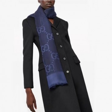 구찌 여성 블루 스카프 - Gucci Womens Blue Scarf 