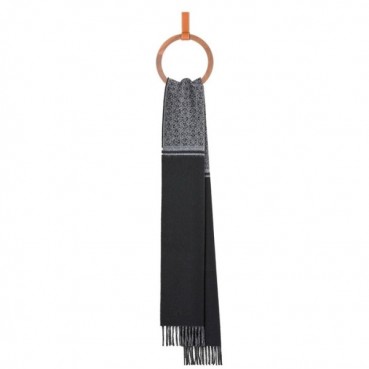 로에베 남/녀 블랙 머플러 - Loewe Unisex Black Muffler 