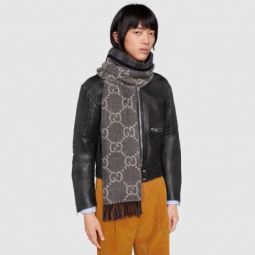 구찌 남/녀 블랙 머플러 - Gucci Unisex Black Muffler 