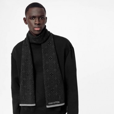 루이비통 남성 블랙 머플러 - Louis vuitton Mens Black Muffler 
