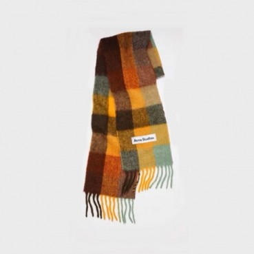 아크네 남/녀 카키 머플러 - Acne Unisex Khaki Muffler 