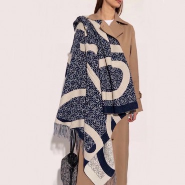 로에베 여성 네이비 머플러 - Loewe Womens Navy Muffler 