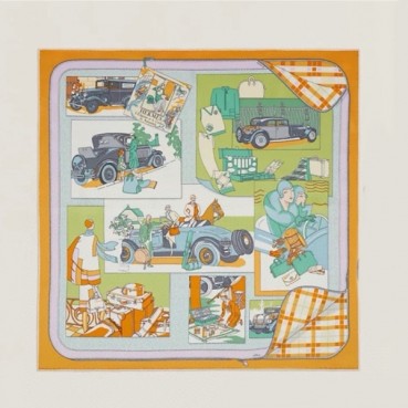 에르메스 여성 오렌지 스카프 - Hermes Womens Orange Scarf 