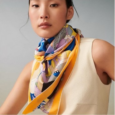에르메스 여성 오렌지 스카프 - Hermes Womens Orange Scarf 