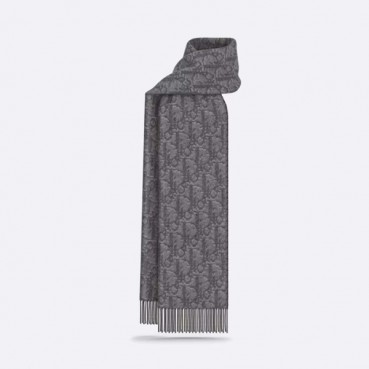 디올 남성 그레이 머플러 - Dior Mens Gray Muffler 