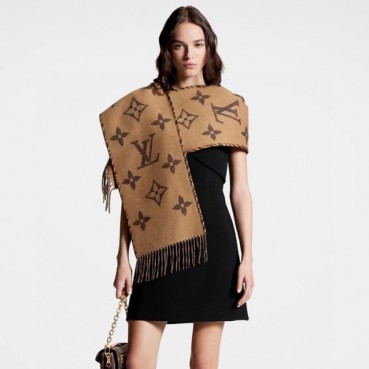 루이비통 여성 카멜 머플러 - Louis vuitton Womens Camel Muffler 