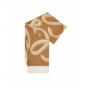 로에베 여성 카멜 머플러 - Loewe Womens Camel Muffler 