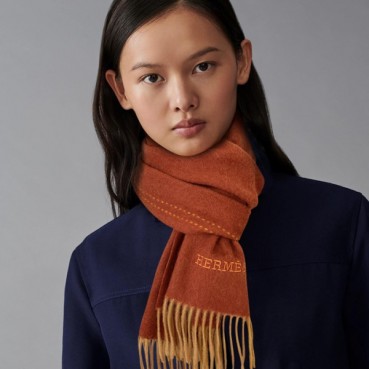 에르메스 여성 오렌지 머플러 - Hermes Womens Orange Muffler 