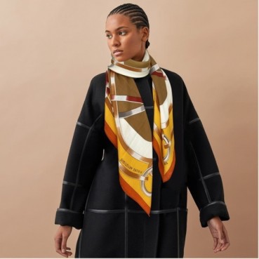 에르메스 여성 오렌지 스카프 - Hermes Womens Orange Scarf 