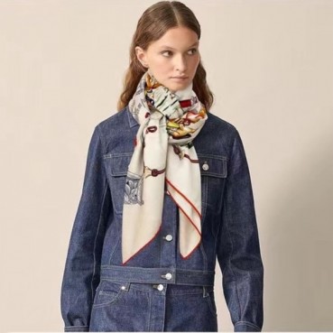 에르메스 여성 아이보리 스카프 - Hermes Womens Ivory Scarf 