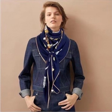 에르메스 여성 네이비 스카프 - Hermes Womens Navy Scarf 