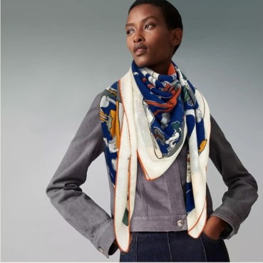 에르메스 여성 블루 스카프 - Hermes Womens Blue Scarf 