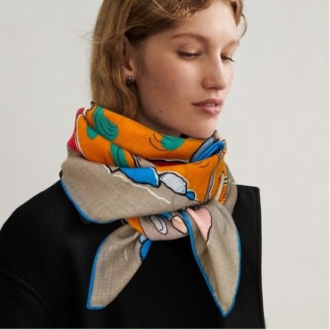에르메스 여성 오렌지 스카프 - Hermes Womens Orange Scarf 