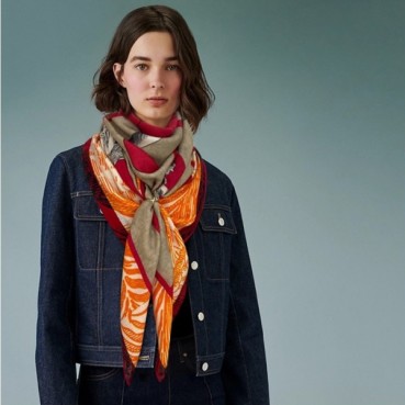 에르메스 여성 오렌지 스카프 - Hermes Womens Orange Scarf 
