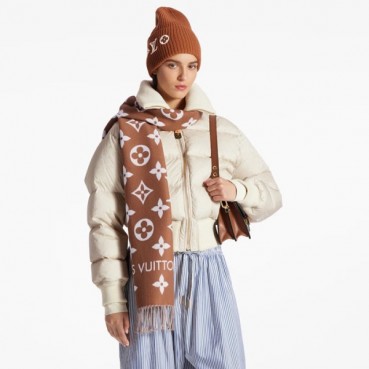 루이비통 여성 버건디 머플러 - Louis vuitton Womens Bugundy Muffler 
