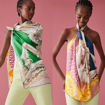 에르메스 여성 그린 스카프 - Hermes Womens Green Scarf 