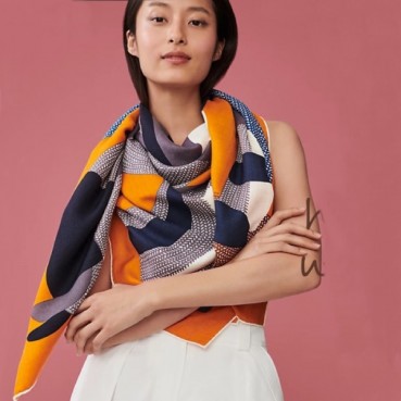 에르메스 여성 오렌지 스카프 - Hermes Womens Orange Scarf 