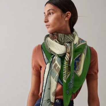 에르메스 여성 그리 스카프 - Hermes Womens Green Scarf 