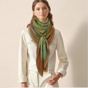 에르메스 여성 그린 양면 스카프 - Hermes Womens Green Scarf 