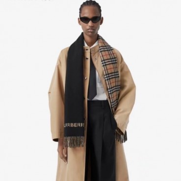 버버리 남성 베이지 양면 머플러 - Burberry Mens Beige Muffler 
