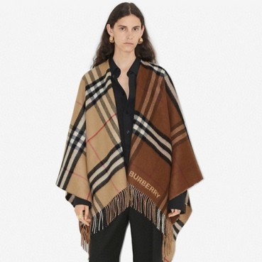 버버리 여성 브라운 양면 판쵸 - Burberry Womens Brown Pancho 