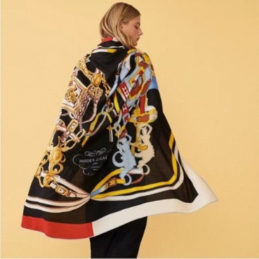 에르메스 여성 블랙 스카프 - Hermes Womens Black Scarf 