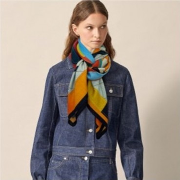 에르메스 여성 블루 양면 스카프 - Hermes Womens Blue Scarf 