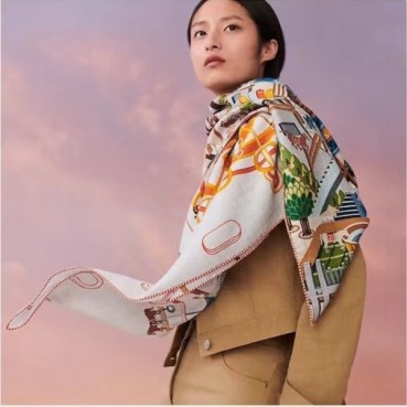 에르메스 여성 오렌지 스카프 - Hermes Womens Orange Scarf 