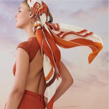 에르메스 여성 오렌지 스카프 - Hermes Womens Orange Scarf 