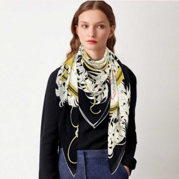 에르메스 여성 블랙 스카프 - Hermes Womens Black Scarf 