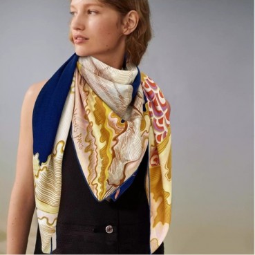에르메스 여성 네이비 스카프 - Hermes Womens Navy Scarf 